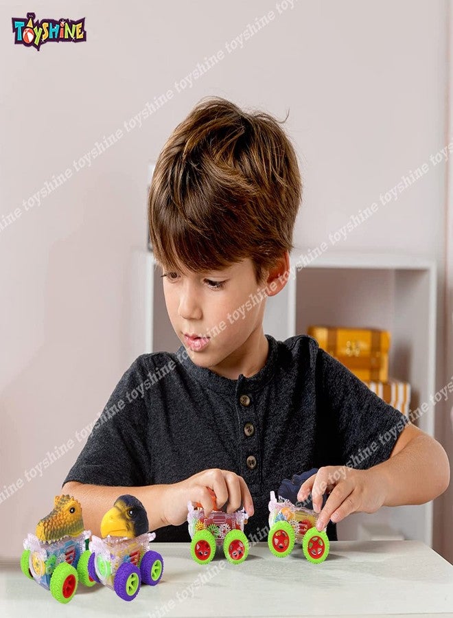 توي شاين مجموعة ألعاب سيارات توي شاين المضحكة على شكل حيوانات، 4 قطع، تعمل بالاحتكاك، مجموعة ألعاب سيارات للأطفال، لعبة للأولاد والبنات، مناسبة للحفلات للأطفال من عمر سنتين إلى خمس سنوات - Image 5